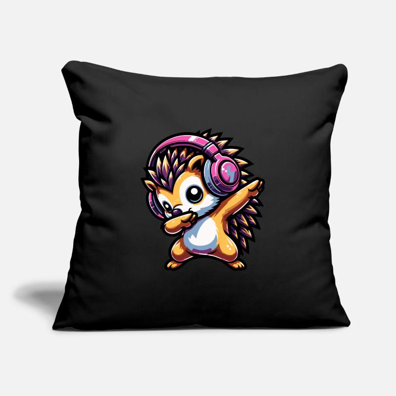 Dabbing Hérisson Housse de coussin décorative 45 x 45 cm