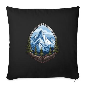 Mountains Mountaineering - Sofa pillowcase 17,3'' x 17,3'' (45 x 45 cm) - black - Front