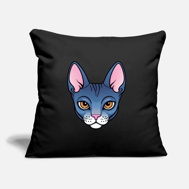 Cool Dessin Animé Sphynx Chat Housse de coussin décorative 45 x 45 cm