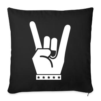 rock - Housse de coussin décorative 45 x 45 cm - noir - Devant