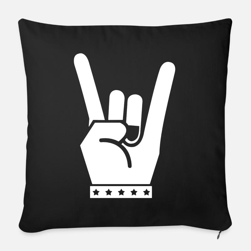 Rock - Sofakissenbezug 45 x 45 cm - Schwarz