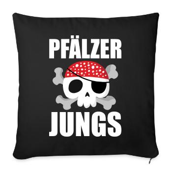 Pfälzer Jungs - Sofakissenbezug 45 x 45 cm - Schwarz - Vorne