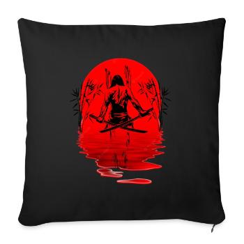 Samurai Krieger Ninja Japan Sonne - Sofakissenbezug 45 x 45 cm - Schwarz - Vorne