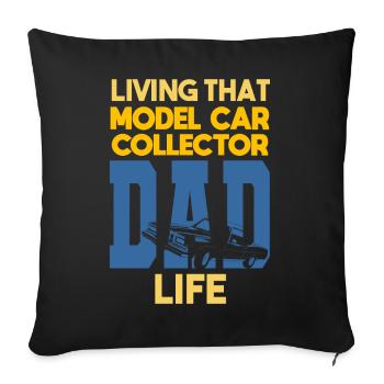 Living That Model Car Collector Dad Life Sammler - Sofa pillowcase 17,3'' x 17,3'' (45 x 45 cm) - black - Front