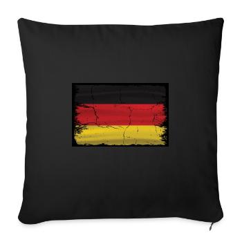Vintage Flag Land Nation Europe Germany - Sofa pillowcase 17,3'' x 17,3'' (45 x 45 cm) - black - Front