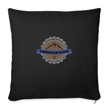 Gipfelbesteigung Großglockner Height 3798 m - Sofakissenbezug 45 x 45 cm - Schwarz - Vorne