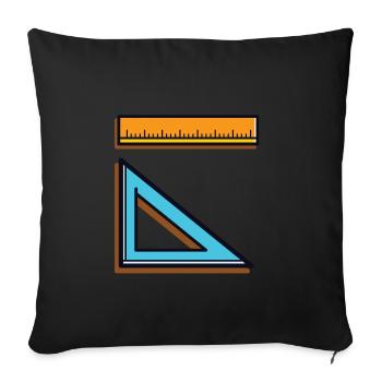 mathematics - Sofa pillowcase 17,3'' x 17,3'' (45 x 45 cm) - black - Front