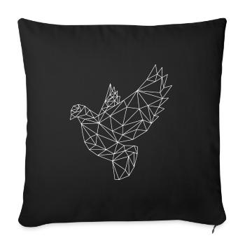 Taube - Sofakissenbezug 45 x 45 cm - Schwarz - Vorne
