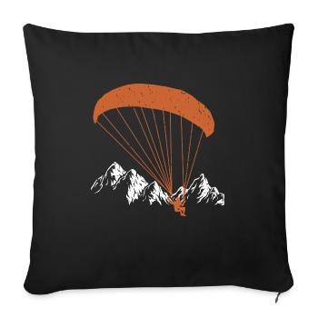 Gleitschirm Gleitschirmfliegen Paragliding - Sofa pillowcase 17,3'' x 17,3'' (45 x 45 cm) - black - Front
