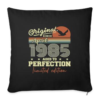 Cadeau Avril 1985 | 40ème Anniversaire Avril 1985 - Housse de coussin décorative 45 x 45 cm - noir - Devant