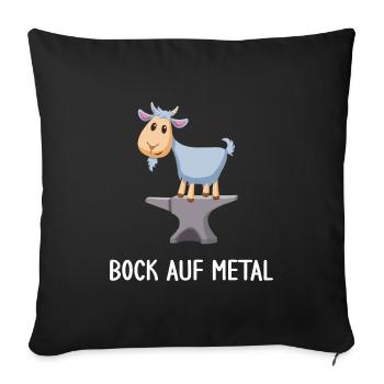 Metal-Musik Frontmann Band Gitarrist - Sofakissenbezug 45 x 45 cm - Schwarz - Vorne