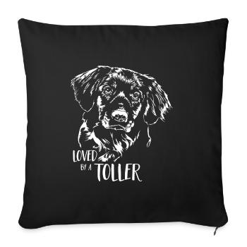 Aimé par un grand chien Dicton chiens Wilsigns - Housse de coussin décorative 45 x 45 cm - noir - Devant