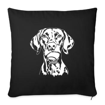 Vizsla Ball Ball Junkie Dogs Wilsigns - Housse de coussin décorative 45 x 45 cm - noir - Devant