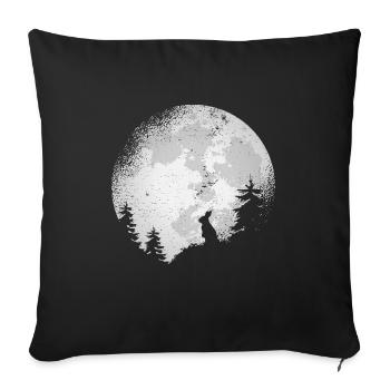 Hase Hasen Kaninchen Häschen - Sofakissenbezug 45 x 45 cm - Schwarz - Vorne