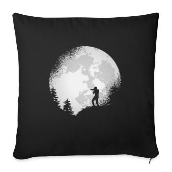 Photography Moon Photographer Full Moon - Sofa pillowcase 17,3'' x 17,3'' (45 x 45 cm) - black - Front
