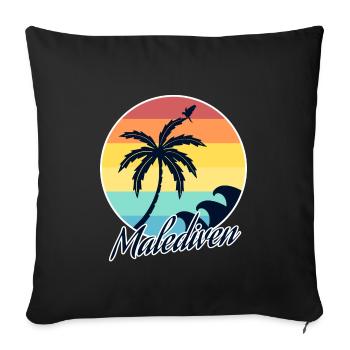 Malediven - Sofakissenbezug 45 x 45 cm - Schwarz - Vorne