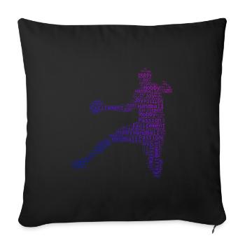 Handball Handball players Handball players Handball games - Sofa pillowcase 17,3'' x 17,3'' (45 x 45 cm) - black - Front