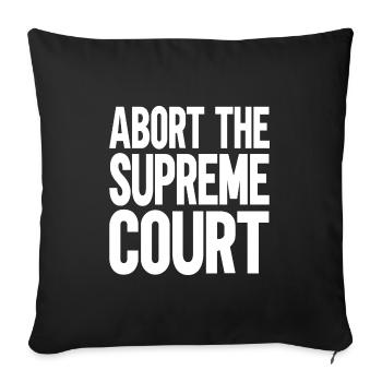 Abort the Court - Sofa pillowcase 17,3'' x 17,3'' (45 x 45 cm) - black - Front