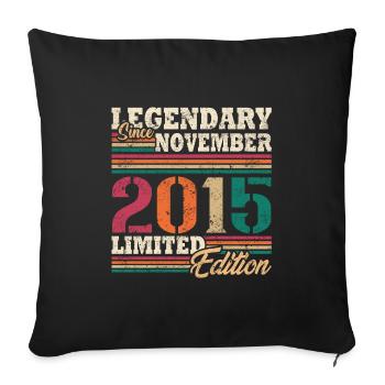 Légendaire novembre 2015 édition limitée - Housse de coussin décorative 45 x 45 cm - noir - Devant
