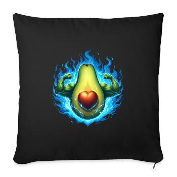 Avocat fort - Housse de coussin décorative 45 x 45 cm - noir - Devant