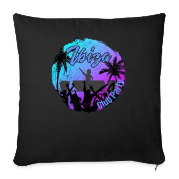 Ibiza Club Party - Housse de coussin décorative 45 x 45 cm - noir - Devant