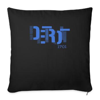 Art de rue de Détroit - Housse de coussin décorative 45 x 45 cm - noir - Devant