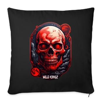 Totenkopf - Sofakissenbezug 45 x 45 cm - Schwarz - Vorne