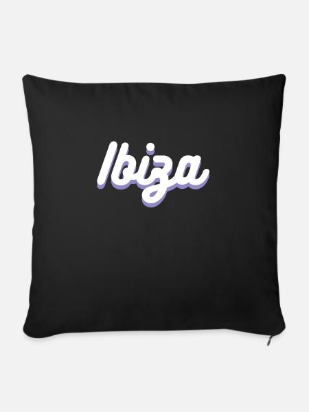 Ibiza - Sofakissenbezug 45 x 45 cm - Schwarz
