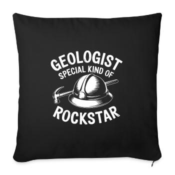 Geologen sind einfach cool, Geologenhammer - Sofakissenbezug 45 x 45 cm - Schwarz - Vorne