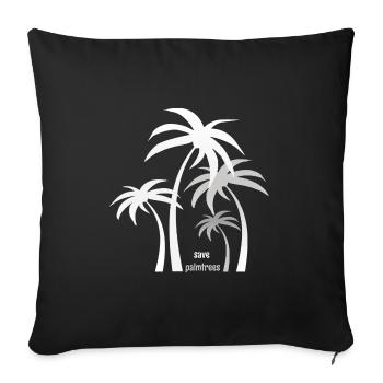 Save Paltrees White - Sofakissenbezug 45 x 45 cm - Schwarz - Vorne