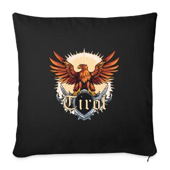 Tyrolean eagle loyal to the state of Tyrol, golden eagle - Sofa pillowcase 17,3'' x 17,3'' (45 x 45 cm) - black - Front