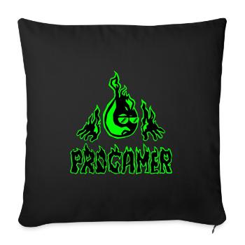 PROflame - Sofakissenbezug 45 x 45 cm - Schwarz - Vorne
