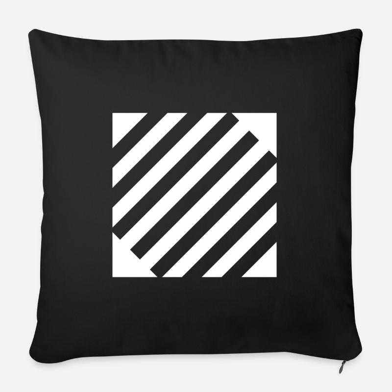 Lines Strokes Zebra - Sofa pillowcase 17,3'' x 17,3'' (45 x 45 cm) - black