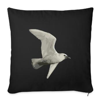 Bird - Sofa pillowcase 17,3'' x 17,3'' (45 x 45 cm) - black - Front