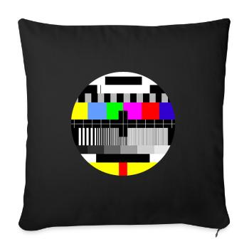 TV sight - Sofa pillowcase 17,3'' x 17,3'' (45 x 45 cm) - black - Front