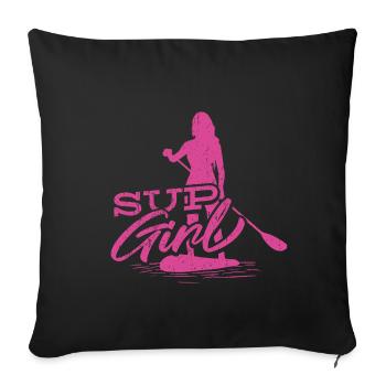 Sup Girl Stand Up Paddling Sup Frauen SUP Kleidung - Sofakissenbezug 45 x 45 cm - Schwarz - Vorne