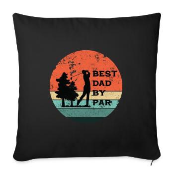 BEST PAPI PAR GOLFER CLUB BALL SAYING MOTIF - Sofa pillowcase 17,3'' x 17,3'' (45 x 45 cm) - black - Front