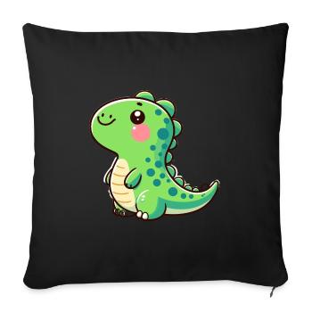 Designs For Kids – Lustige Dinosaurier - Sofakissenbezug 45 x 45 cm - Schwarz - Vorne