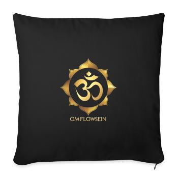 OmFlowSein - Sofakissenbezug 45 x 45 cm - Schwarz - Vorne