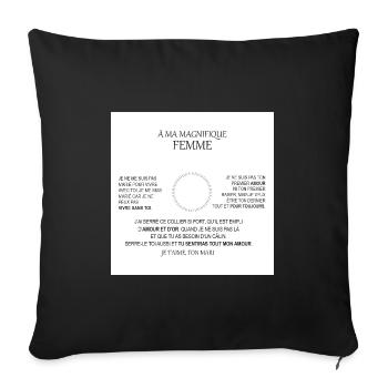 A Ma Magnifique Femme Je Ne Me Suis Pas Marie P... - Housse de coussin décorative 45 x 45 cm - noir - Devant