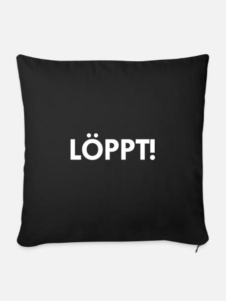 Löppt! - Sofakissenbezug 45 x 45 cm - Schwarz