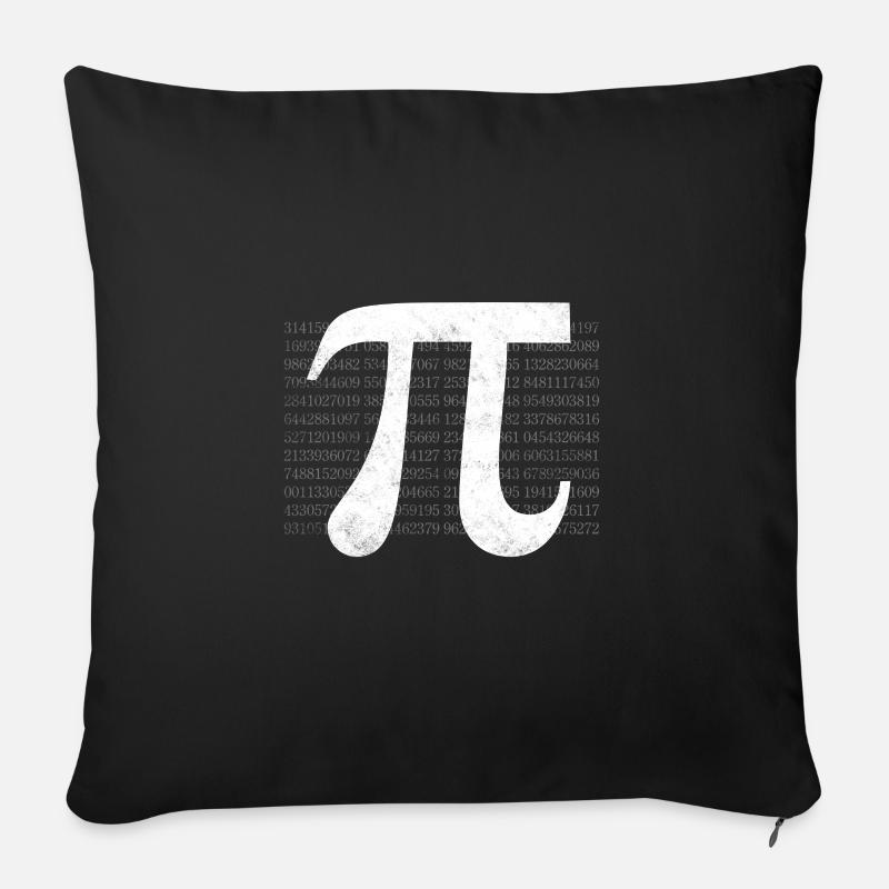 Mathematics Pi - Sofa pillowcase 17,3'' x 17,3'' (45 x 45 cm) - black