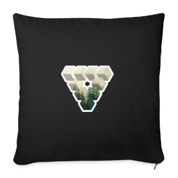 Triangle Forest Nature | Gift - Sofa pillowcase 17,3'' x 17,3'' (45 x 45 cm) - black - Front