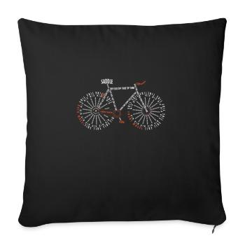 Bike Anatomie VTT Bike Bike Cycliste cycliste - Housse de coussin décorative 45 x 45 cm - noir - Devant