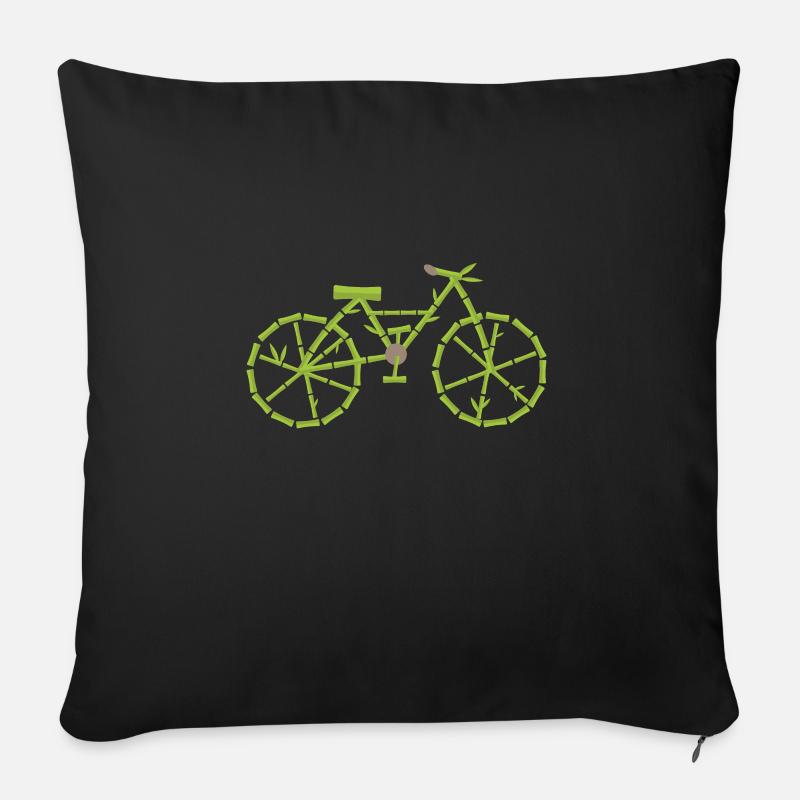 Bamboo Bicycle Bamboo MTB Cyclist Gift - Sofa pillowcase 17,3'' x 17,3'' (45 x 45 cm) - black