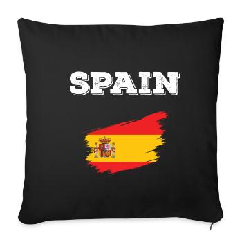 Spain Flag Spanish Flag Spanish Spain - Sofa pillowcase 17,3'' x 17,3'' (45 x 45 cm) - black - Front