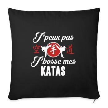 KARATE - Katas - Housse de coussin décorative 45 x 45 cm - noir - Devant