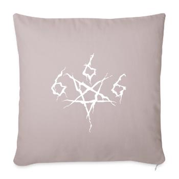 666 Pentagram - Sofakissenbezug 45 x 45 cm - helles Taupe - Vorne