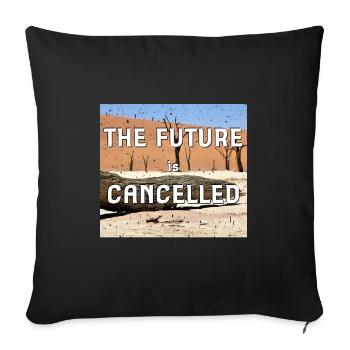 l’avenir est annulé Pessimiste réfléchi - Housse de coussin décorative 45 x 45 cm - noir - Devant