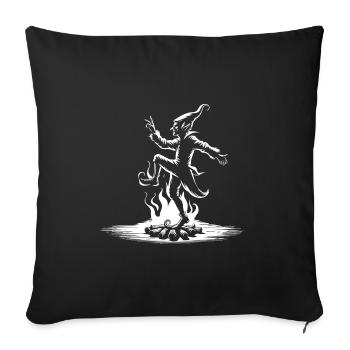 Cool Rumpelstiltskin Design – Cheeky & Legendary - Sofa pillowcase 17,3'' x 17,3'' (45 x 45 cm) - black - Front